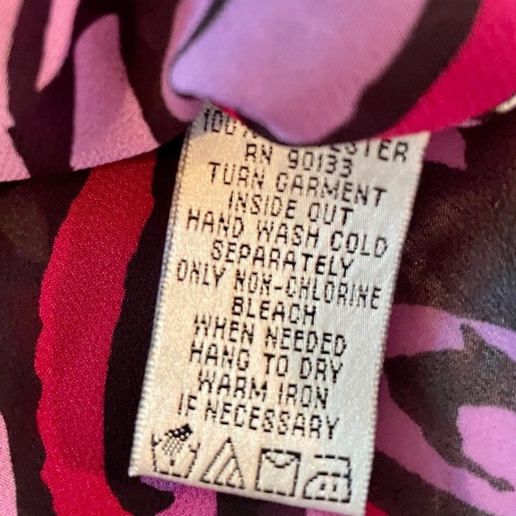 Vintage Bob Mackie Wearable Art Blouse Size XL Sheer Animal Print - Picture 5 of 6